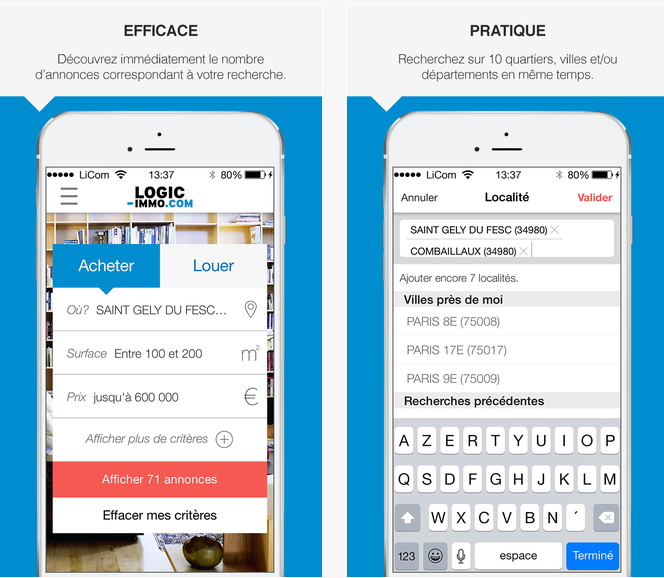 Je cherche un nouveau logement grâce à mon mobile
